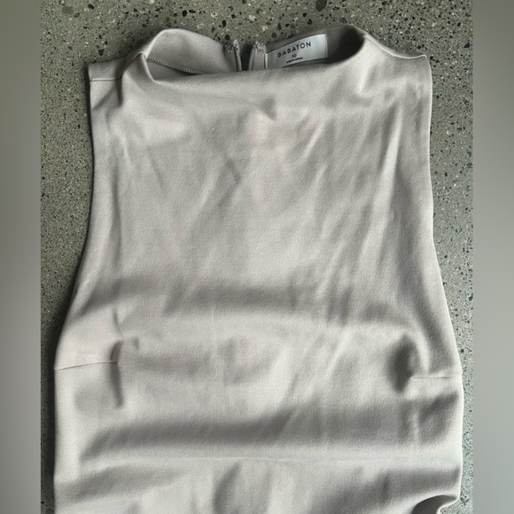 Aritzia Babaton Sleeveless Grey Long Dress, Size 10 - Picture 2 of 3